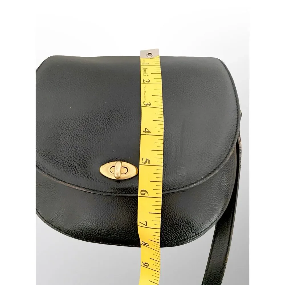 Vintage Coach 1994 Madison Carlyle 4401 Black Leather Crossbody Turnlock Italy - Picture 13 of 13
